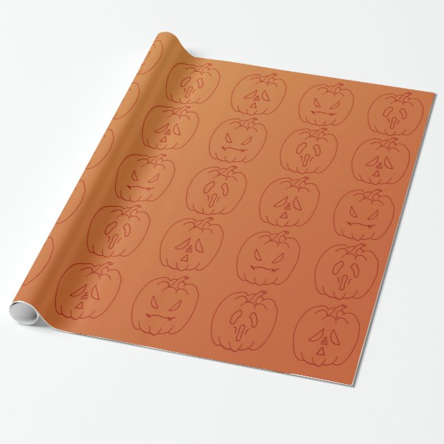 Halloween Pumpkin Geschenkpapier (Ungerollt)