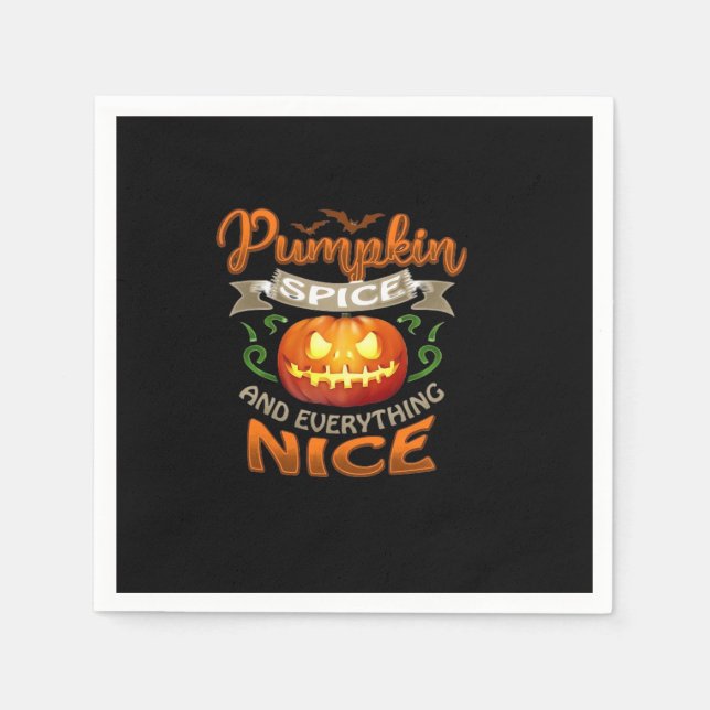 Halloween Pumpkin Gewürz Alles Nette Jack-O'-La Serviette (Vorderseite)