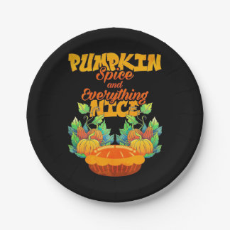 Halloween Pumpkin Gewürz und alles Gute Pappteller