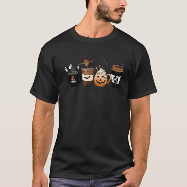 Halloween Pumpkin Gewürzkaffee Latte Herbst Herbst T-Shirt (Vorderseite)