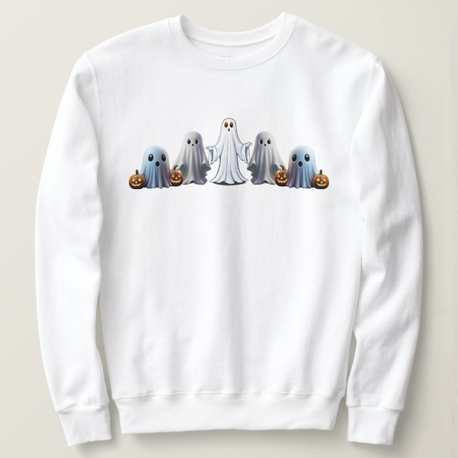 Halloween Pumpkin Ghost 1 Sweatshirt (Design vorne)