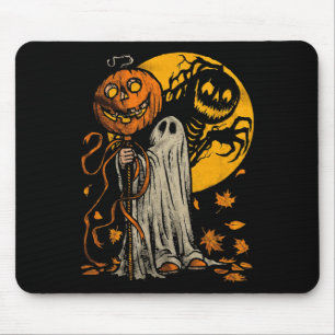 Halloween Pumpkin Ghost Autumn Blätter Graphic Art Mousepad