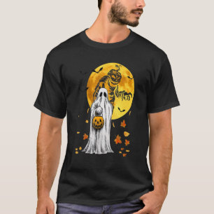 Halloween Pumpkin Ghost Autumn Blätter Graphic Art T-Shirt