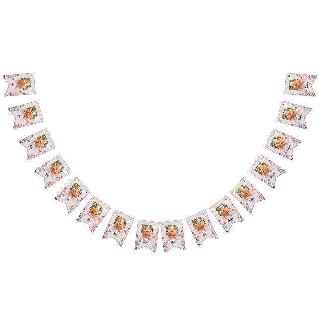 Halloween Pumpkin Ghost Birthday Foto Wimpelkette (Alle)