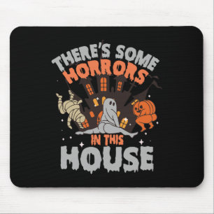 Halloween Pumpkin Ghost Es gibt einige Horror in d Mousepad
