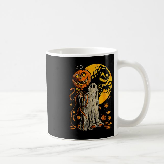 Halloween Pumpkin Ghost Herbst Kaffeetasse (Rechts)