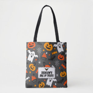 Halloween Pumpkin Ghost Spider Muster