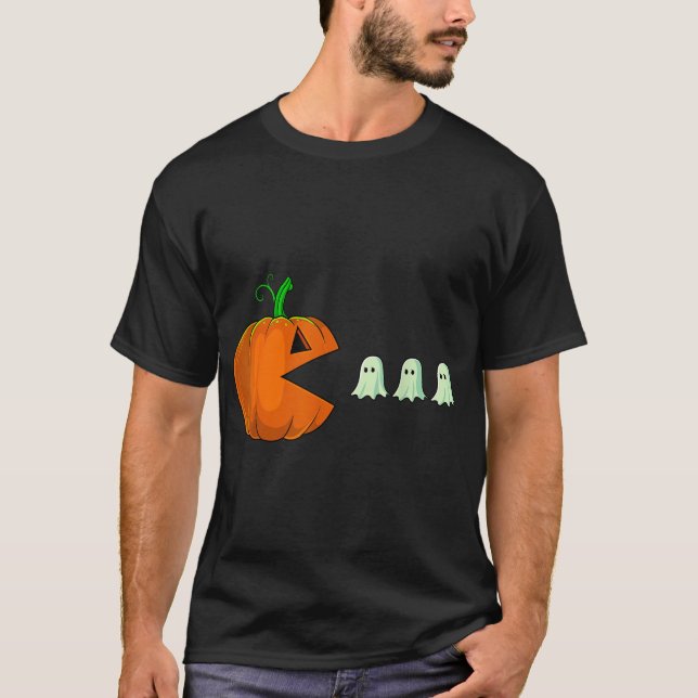 Halloween Pumpkin Ghosts Boys Kinder Frauen Männer T-Shirt (Vorderseite)