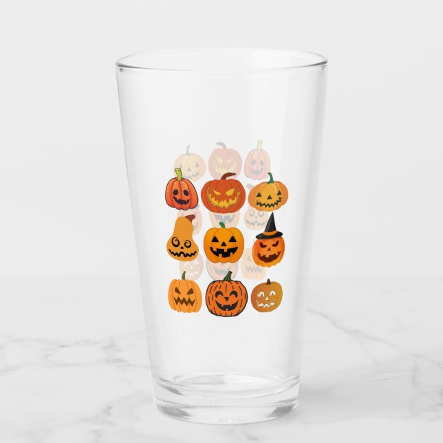 Halloween Pumpkin Glass Cup Glas (Vorderseite)