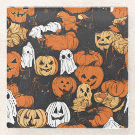 Halloween Pumpkin Glasuntersetzer