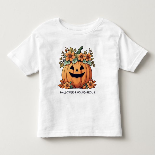 Halloween Pumpkin Gourd-geous Kleinkind T-shirt (Vorderseite)