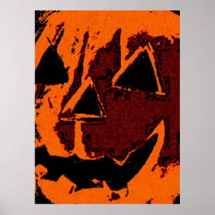 Halloween Pumpkin - Grunge Stil + Ihre Ideen Poster