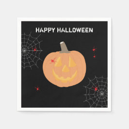 Halloween Pumpkin Happy Halloween Party Serviette