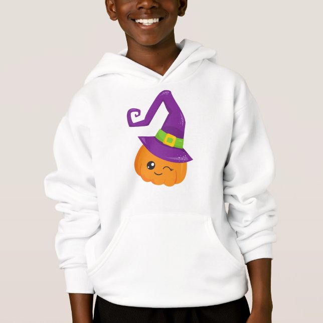 Halloween, Pumpkin, Hexenhut, Trick oder Behandlun Hoodie (Vorderseite)