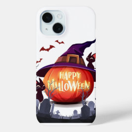 Halloween Pumpkin, Hexenhut und Schwarze Katzen Case-Mate iPhone Hülle