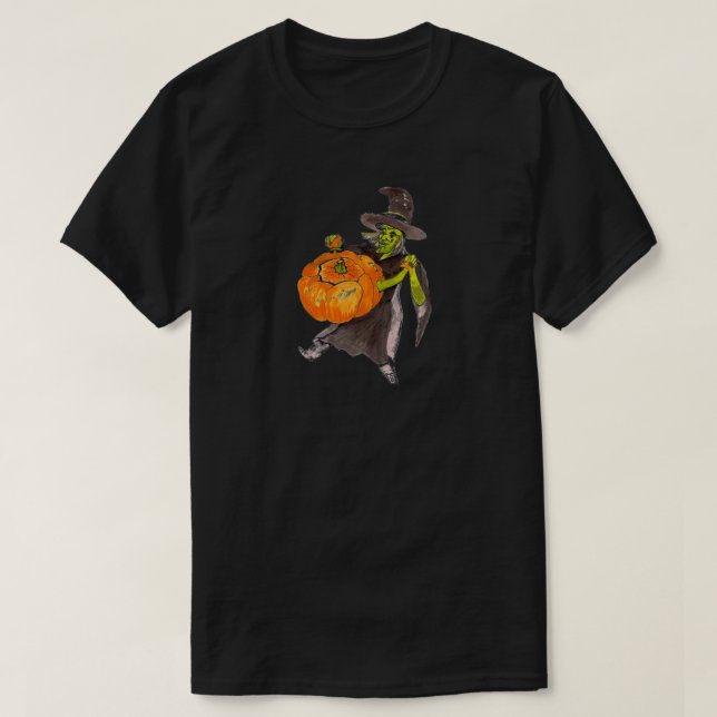 Halloween Pumpkin Hexenmeistertanz T-Shirt (Design vorne)