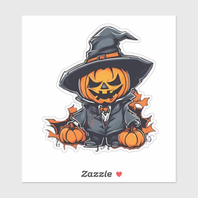 Halloween Pumpkin-Höhle Adorable Fall Decke Aufkleber (Blatt)