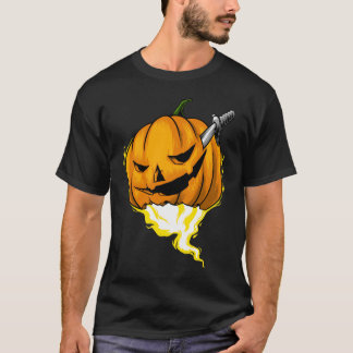 Halloween Pumpkin Horror Graphic T - Shirt