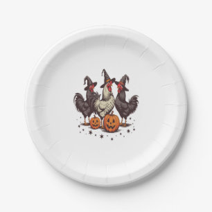 Halloween Pumpkin-Hühnerwitscher Fall Pappteller