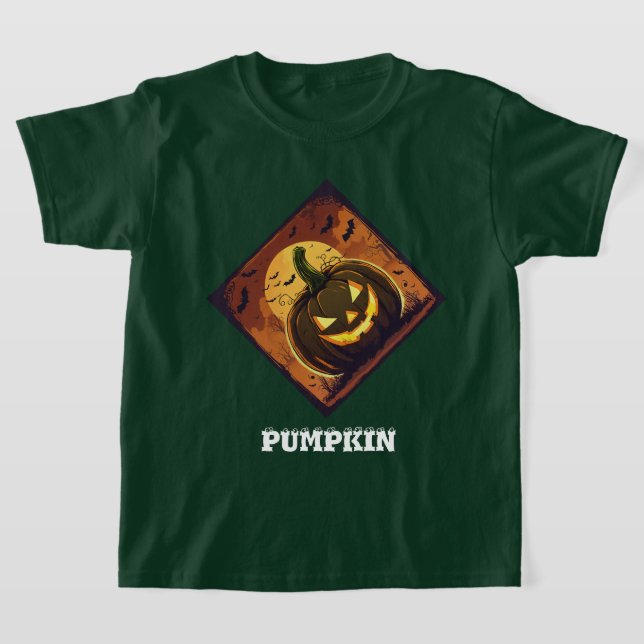 Halloween Pumpkin illustriert Designer T Shirt (Ablage )