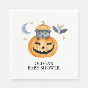 Halloween Pumpkin Jack-O-Lantern Baby Shower Napki Serviette