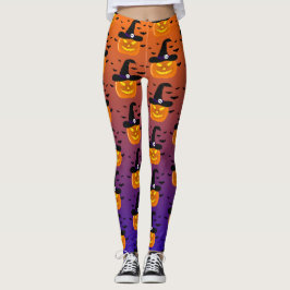 Halloween Pumpkin Jack o’ Lantern Hexenhut Leggin Leggings