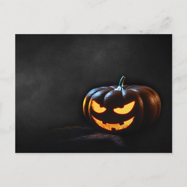 Halloween Pumpkin Jack-O-Lantern Spooky Postkarte (Vorderseite)