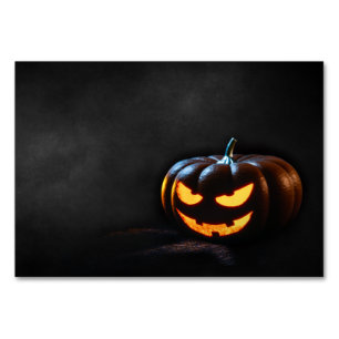 Halloween Pumpkin Jack-O-Lantern Spooky Tischnummer