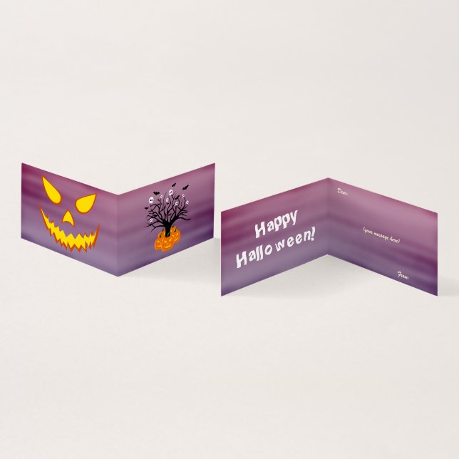 Halloween Pumpkin Jack o’ Lantern Totenbaum (Innenseite und Außenseite)