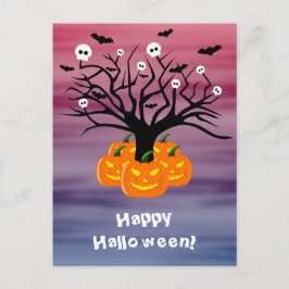 Halloween Pumpkin Jack o’ Lantern Totenbaum Postkarte