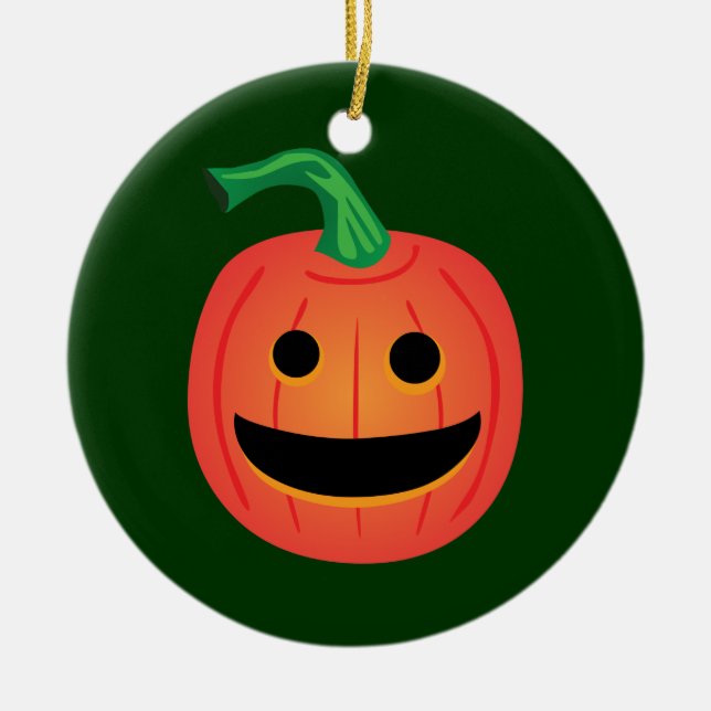 Halloween Pumpkin Keramikornament (Vorne)