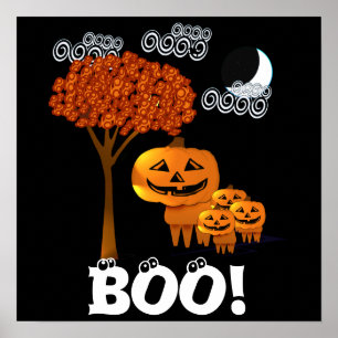 HALLOWEEN PUMPKIN-KOPF POSTER