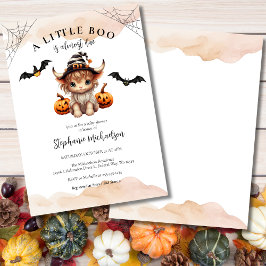 Halloween Pumpkin Kuh Little Boo Baby Dusche Einladung