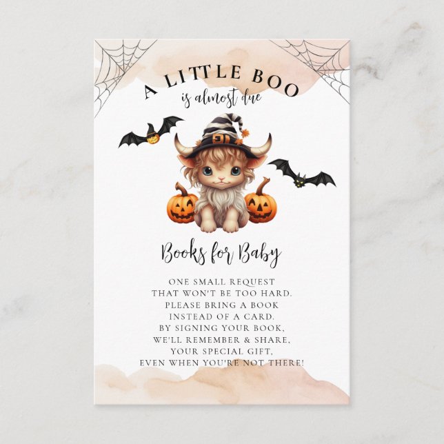 Halloween Pumpkin Kuh Little Boo Books for Baby Begleitkarte (Vorderseite)