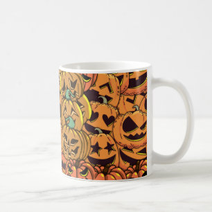 Halloween Pumpkin Kürbislaterne Kaffeekocher Tasse