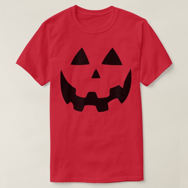 Halloween Pumpkin Kürbislaterne Orange T-Shirt (Design vorne)