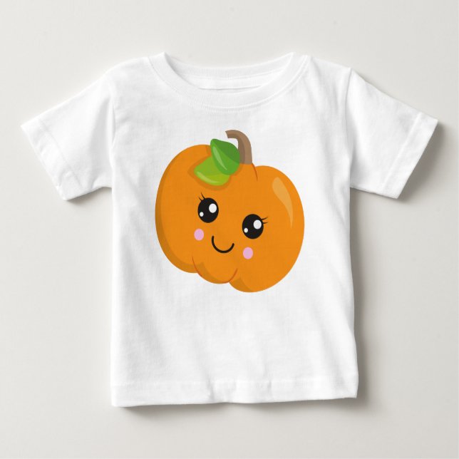 Halloween Pumpkin, lächelnd Kürbis, Trick oder Tre Baby T-shirt (Vorderseite)