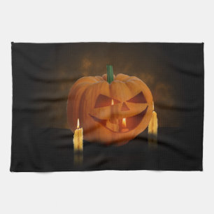 Halloween Pumpkin Lantern mit Kerzen Geschirrtuch