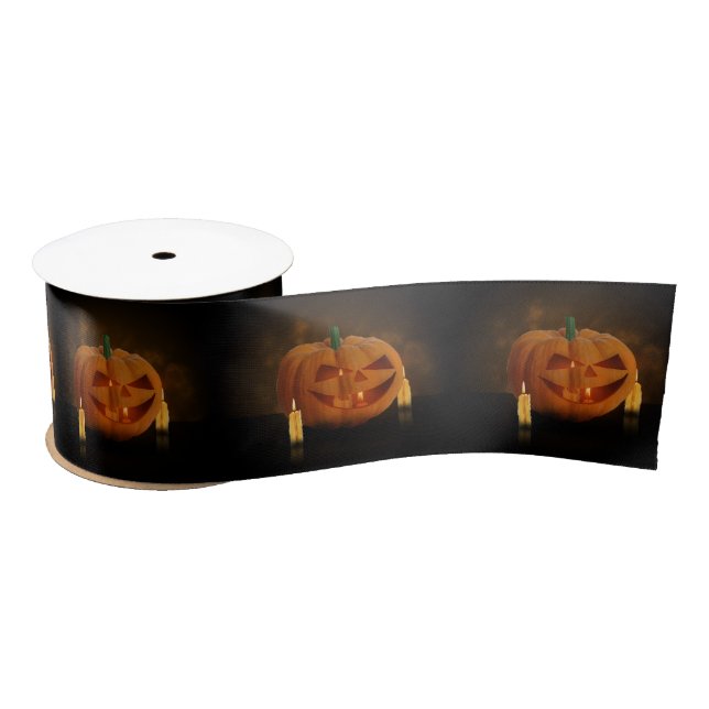 Halloween Pumpkin Lantern mit Kerzen Satinband (Spule)