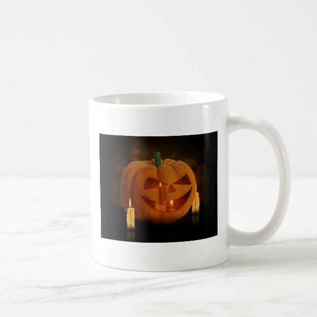 Halloween Pumpkin Lantern mit Kerzen Tasse (Rechts)
