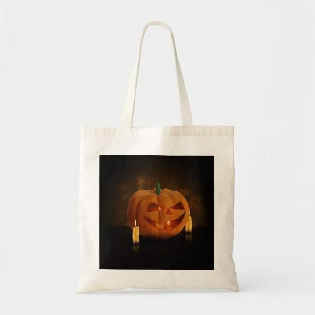 Halloween Pumpkin Lantern mit Kerzen Tragetasche (Vorne)
