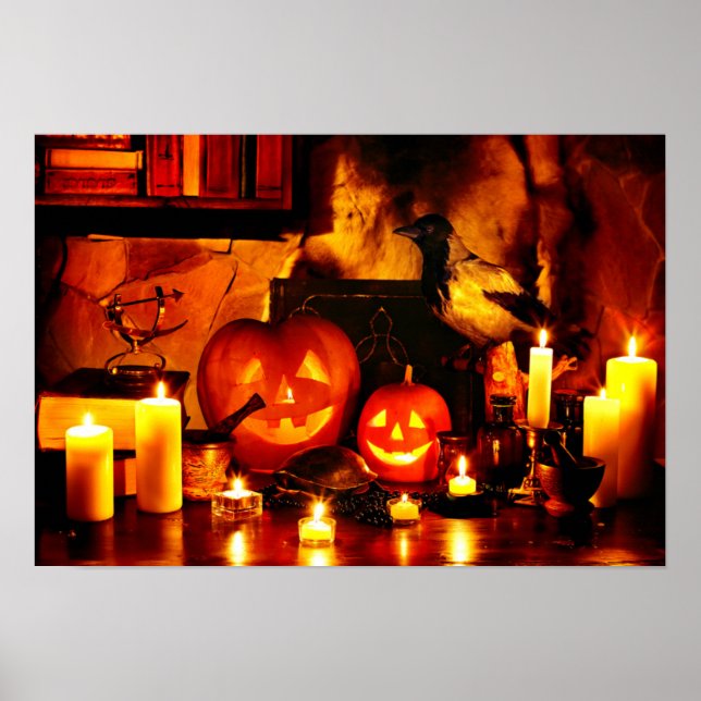 Halloween Pumpkin Lantern Poster (Vorne)