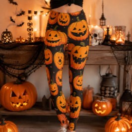 Halloween Pumpkin Leggings