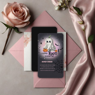 Halloween Pumpkin Little Boo Baby Dusche Begleitkarte