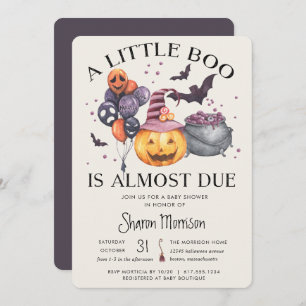 Halloween Pumpkin Little Boo Baby Dusche Einladung