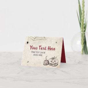 Halloween Pumpkin Magic Faltenable Table Zent Card Dankeskarte
