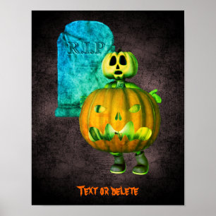 Halloween Pumpkin Man Personalisiert Poster