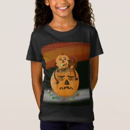 Halloween Pumpkin Mess Kid T-Shirt