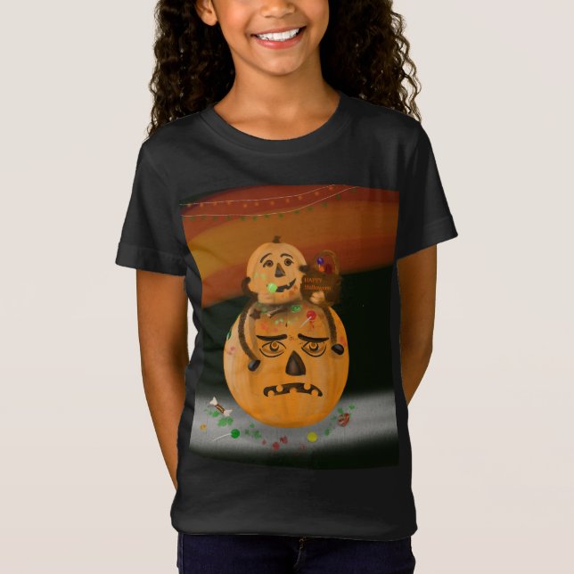 Halloween Pumpkin Mess Kid T-Shirt (Vorderseite)