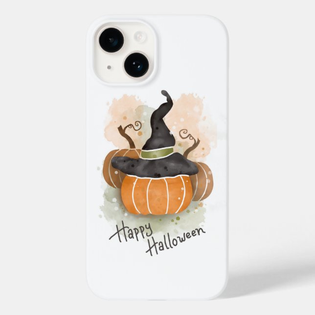 Halloween Pumpkin mit Hexenhut Case-Mate iPhone Hülle (Rückseite)